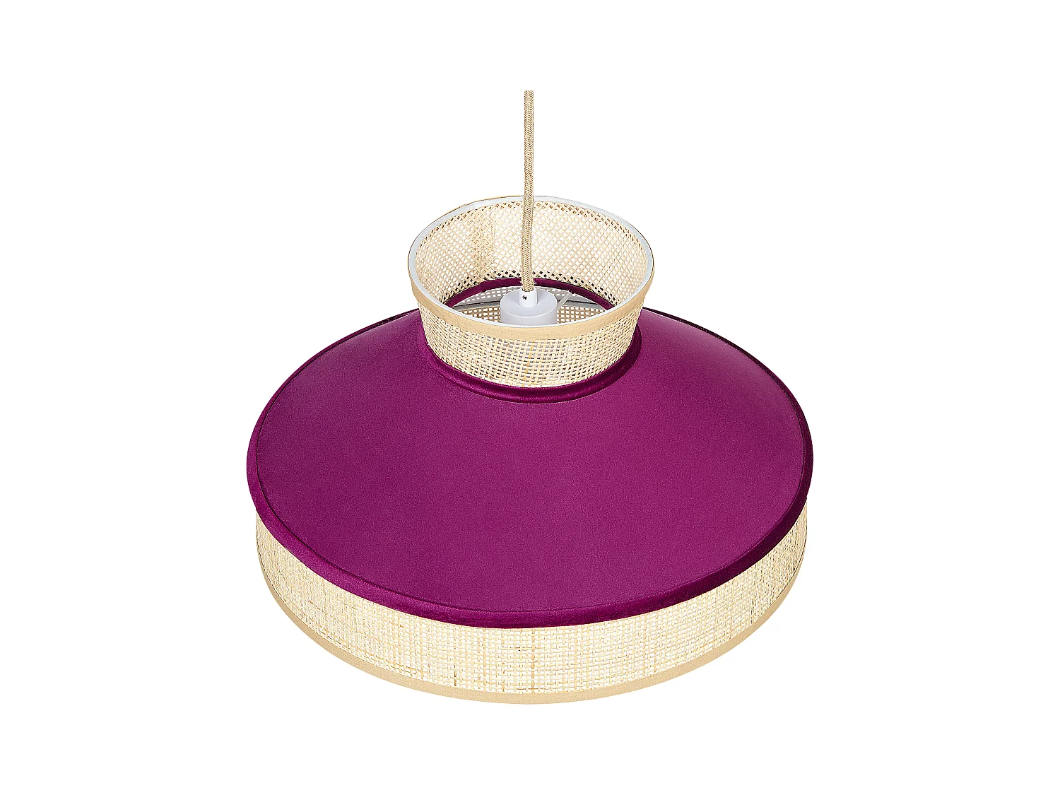 Hängelampe BATALI Rattan Fuchsia
