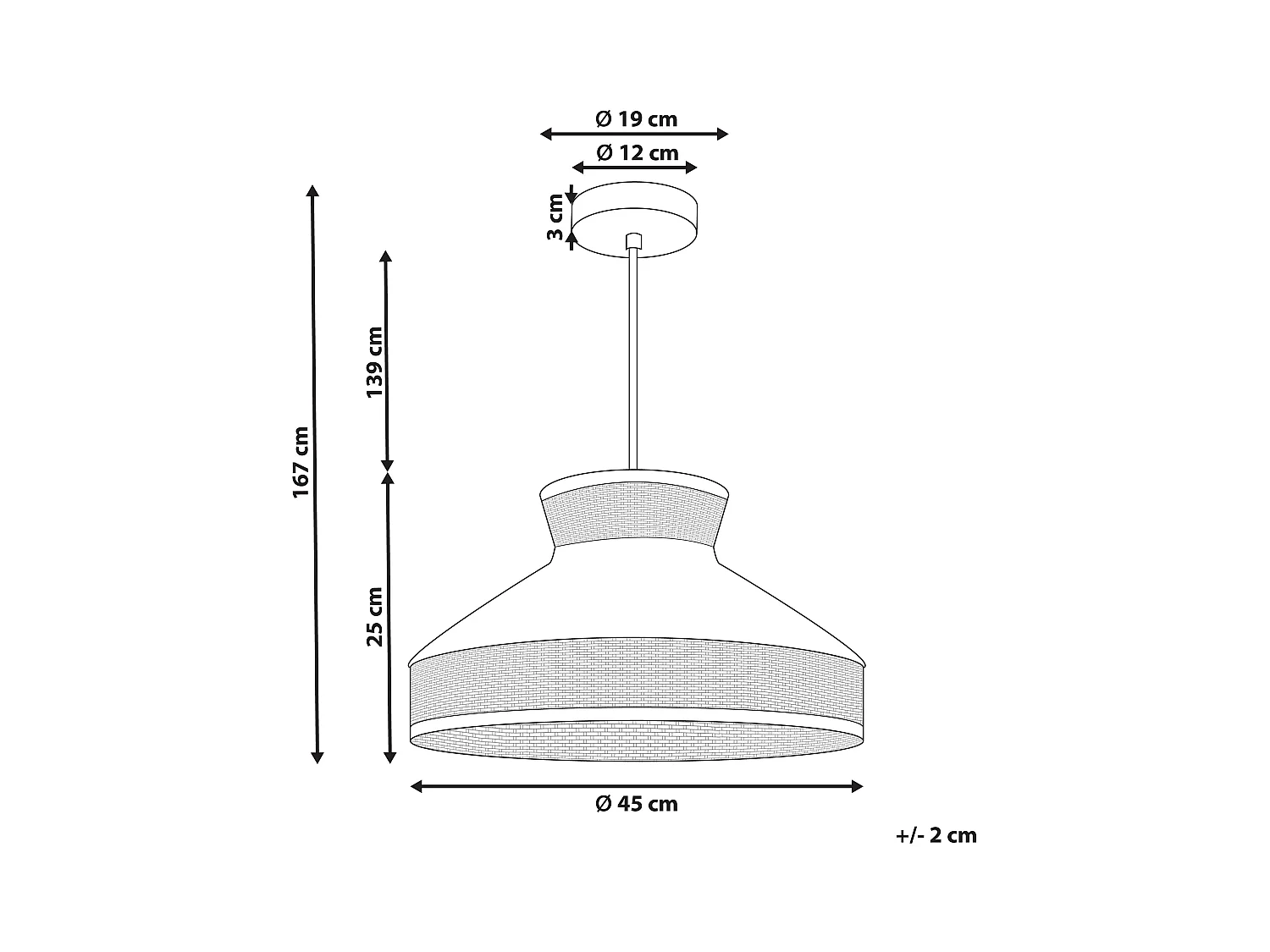 Hanglamp BATALI Rotan Fuchsiapaars