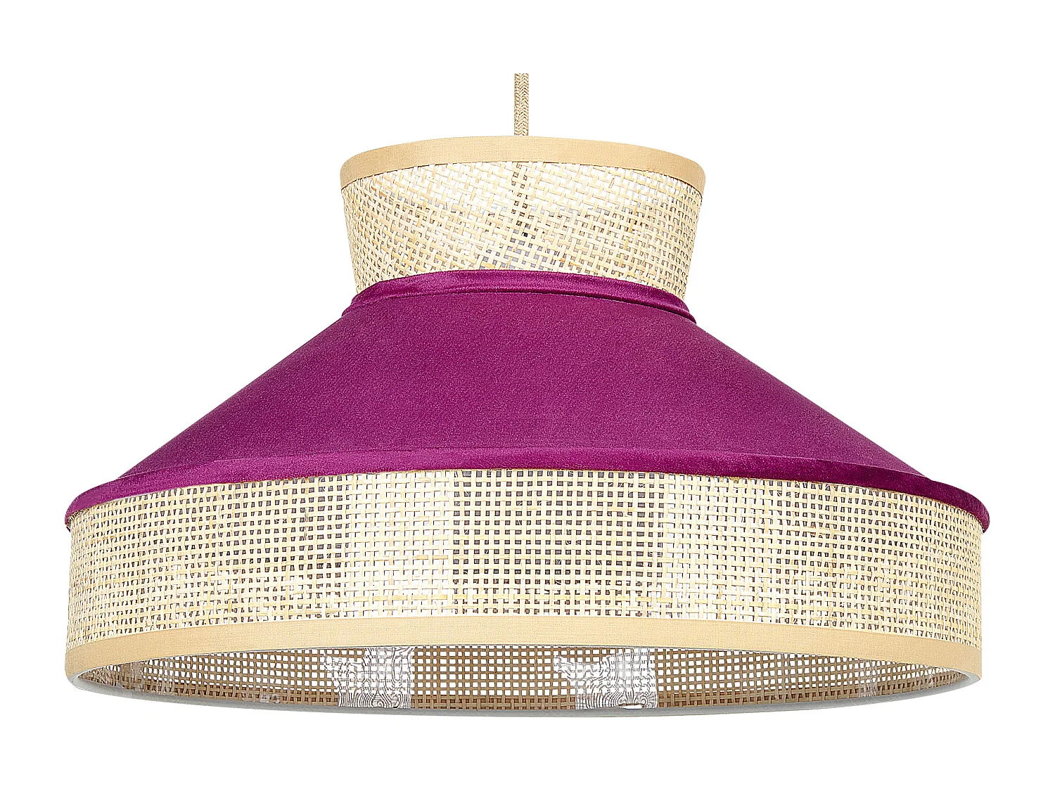 Lampadario BATALI Rattan Fucsia