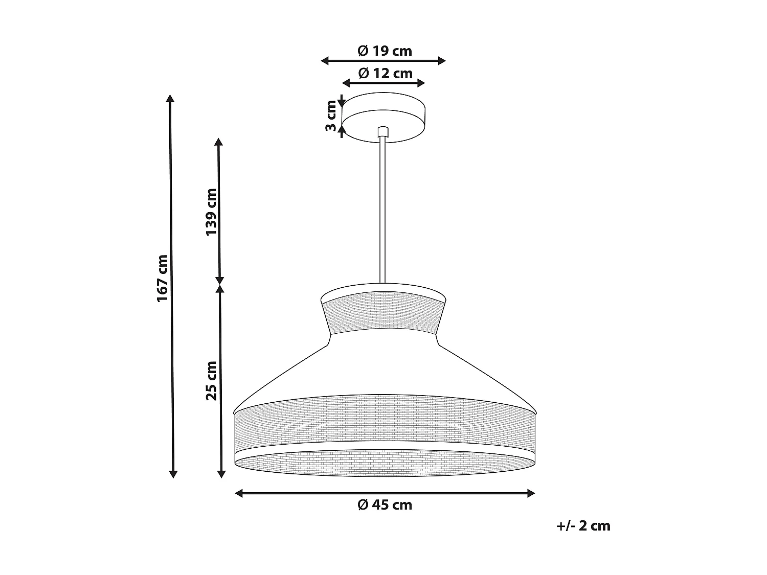 Hanglamp BATALI Rotan Fuchsiapaars