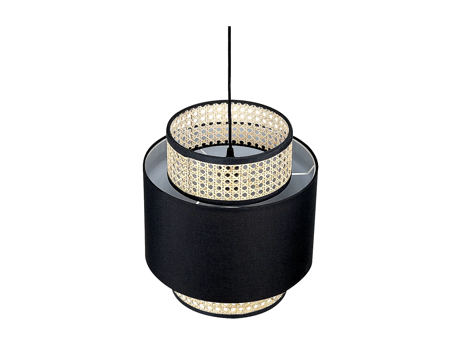 Lampadario BOERI Rattan Nero