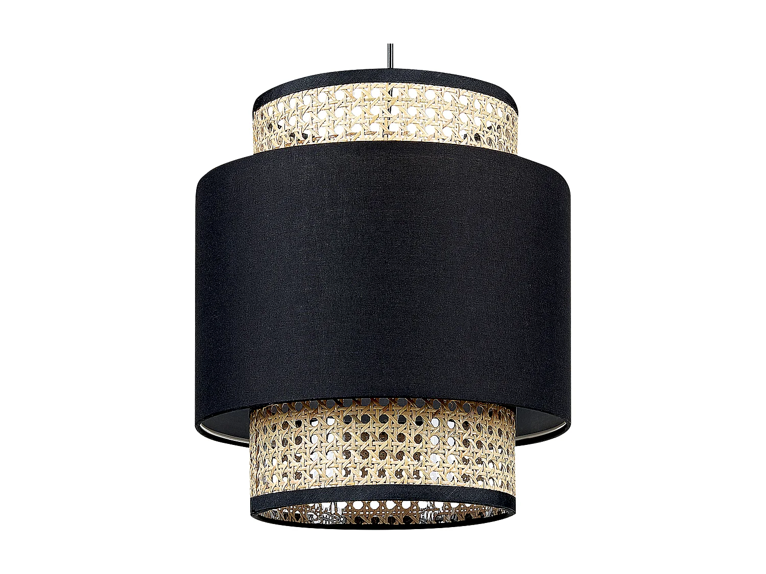 Lampe suspension BOERI Rotin Noir