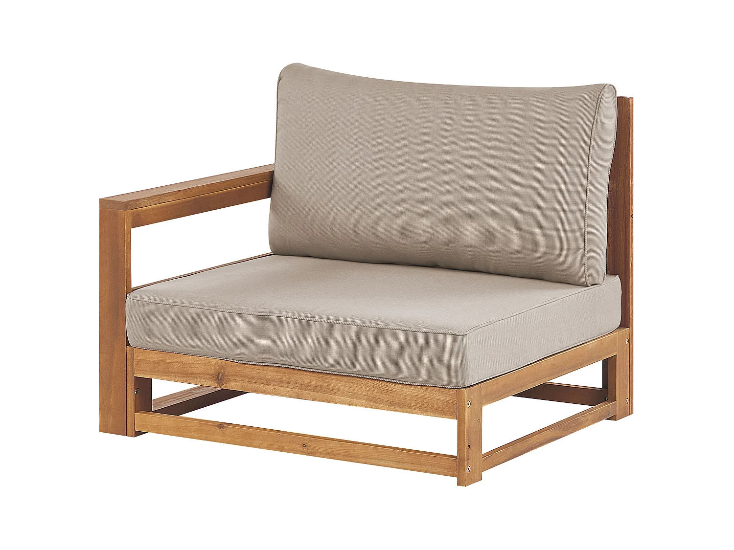 Narożnik ogrodowy ze stolikiem dla 4 osób TIMOR Lewostronny Modułowy Certyfikowane drewno akacjowe Jasnobrązowy