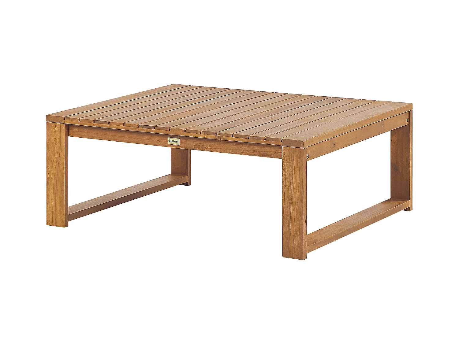 Narożnik ogrodowy ze stolikiem dla 4 osób TIMOR Lewostronny Modułowy Certyfikowane drewno akacjowe Jasnobrązowy