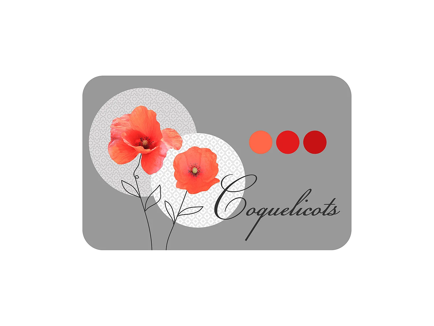 Set de table opaque Pavot coquelicots