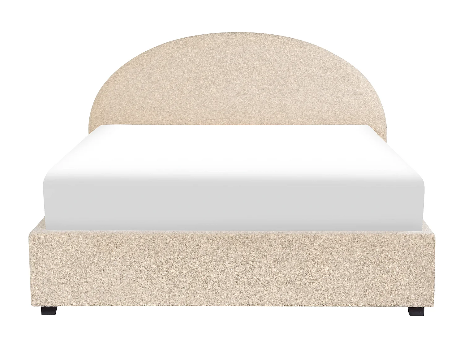 Bed met opbergruimte Bouclé VAUCLUSE 160 x 200 cm Beige