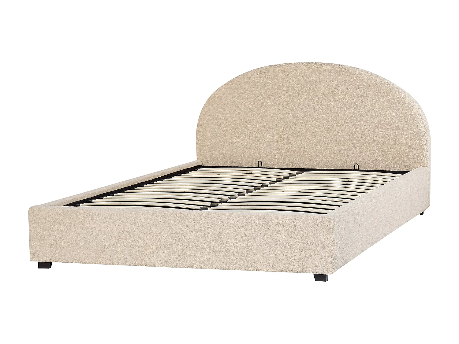 Bed met opbergruimte Bouclé VAUCLUSE 160 x 200 cm Beige