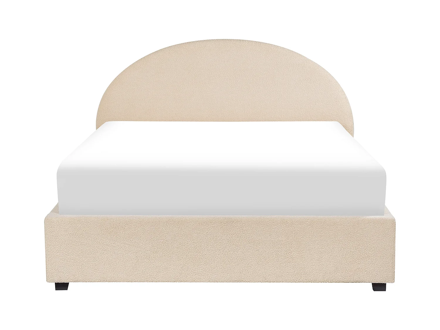 Cama baú Bouclé VAUCLUSE 140 x 200 cm Creme