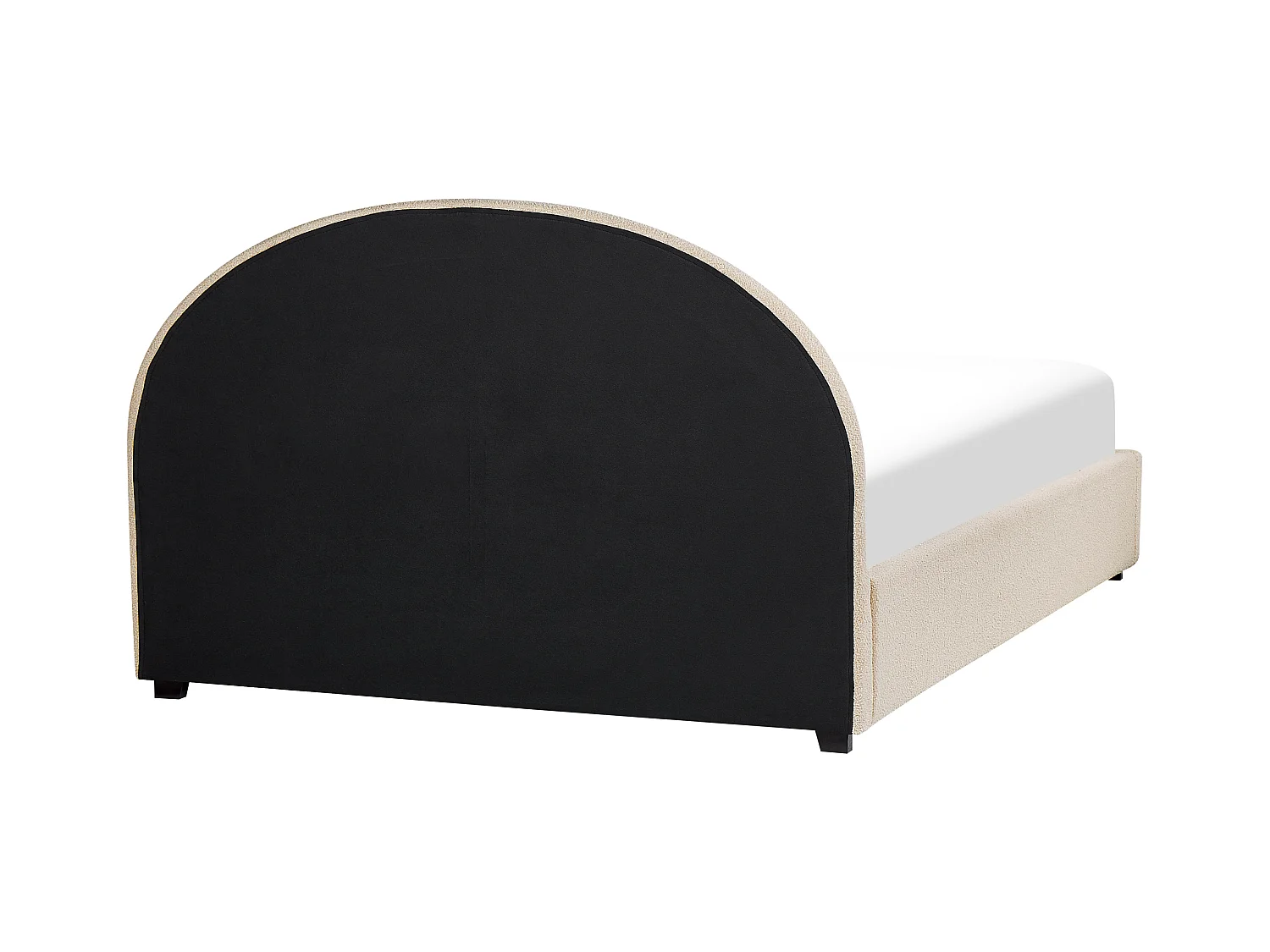 Cama baú Bouclé VAUCLUSE 140 x 200 cm Creme