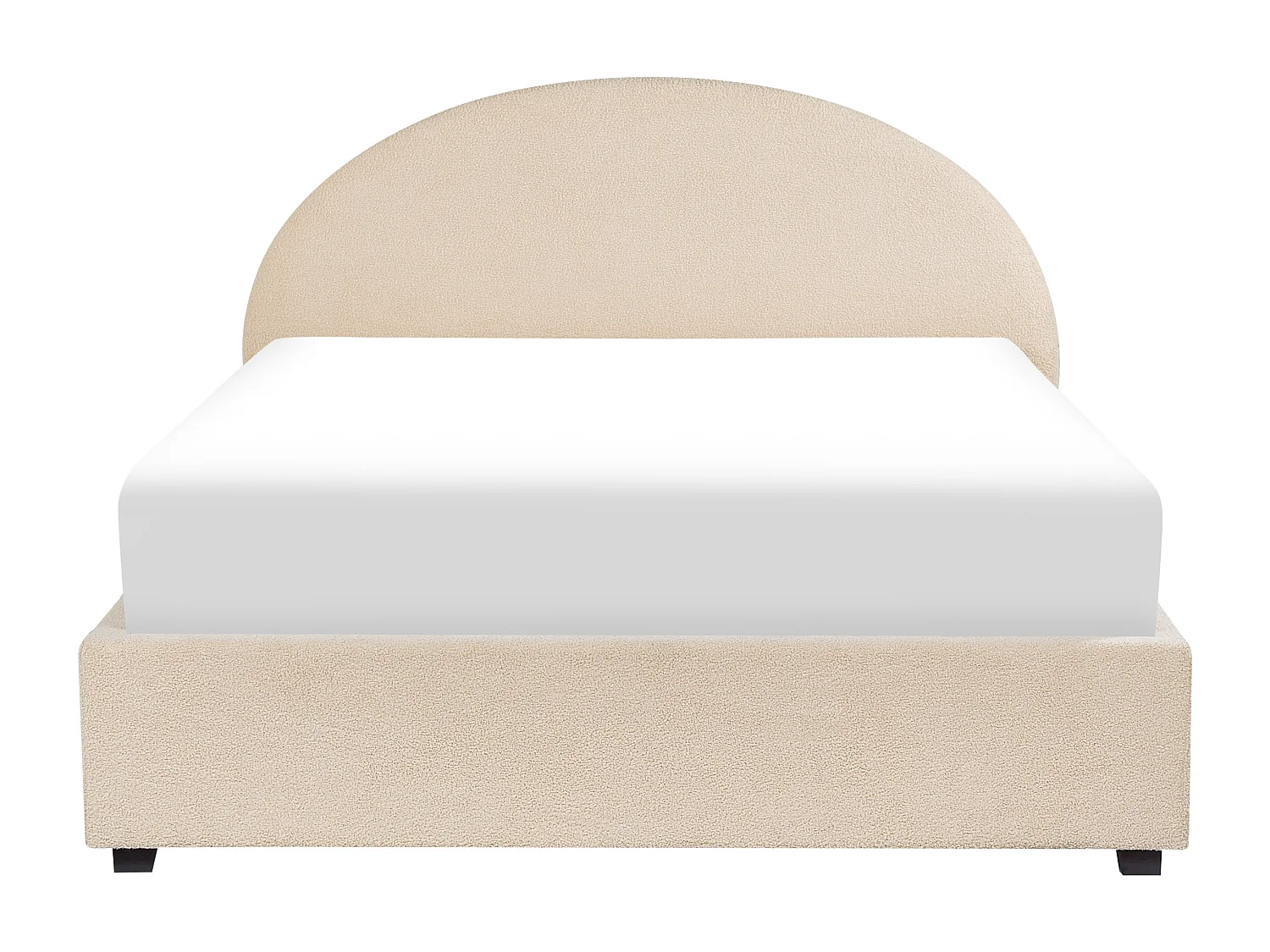 Lit ottoman Bouclé VAUCLUSE 140 x 200 cm Beige