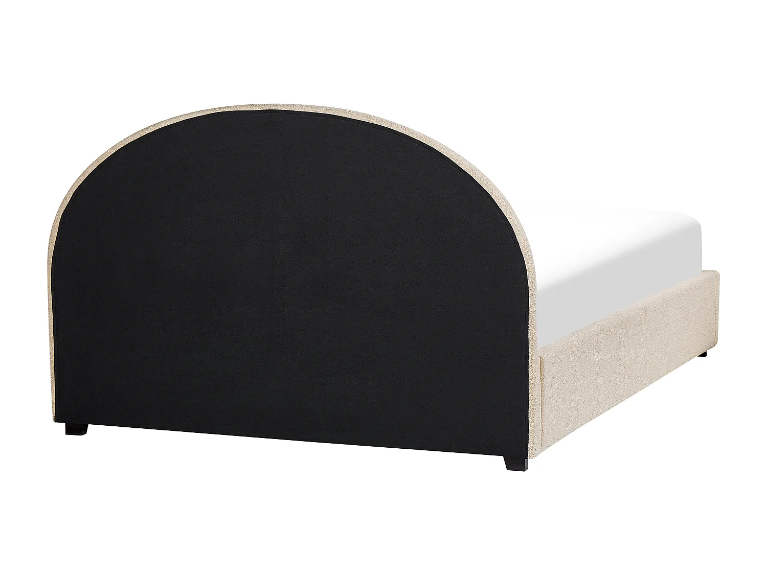 Letto con ottomano Bouclé VAUCLUSE 140 x 200 cm Beige