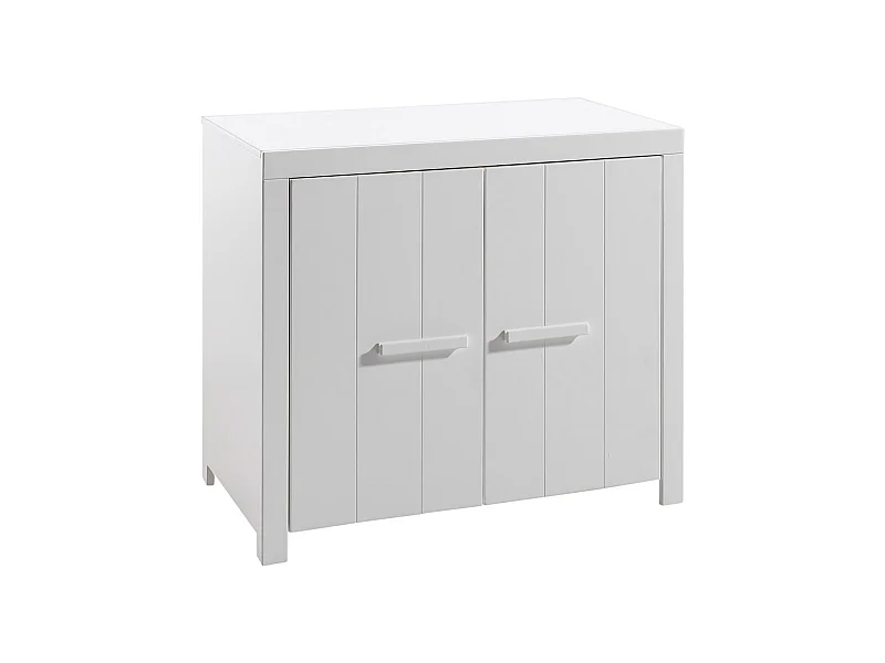 GASTON - Commode 2 Portes Laqué Blanc