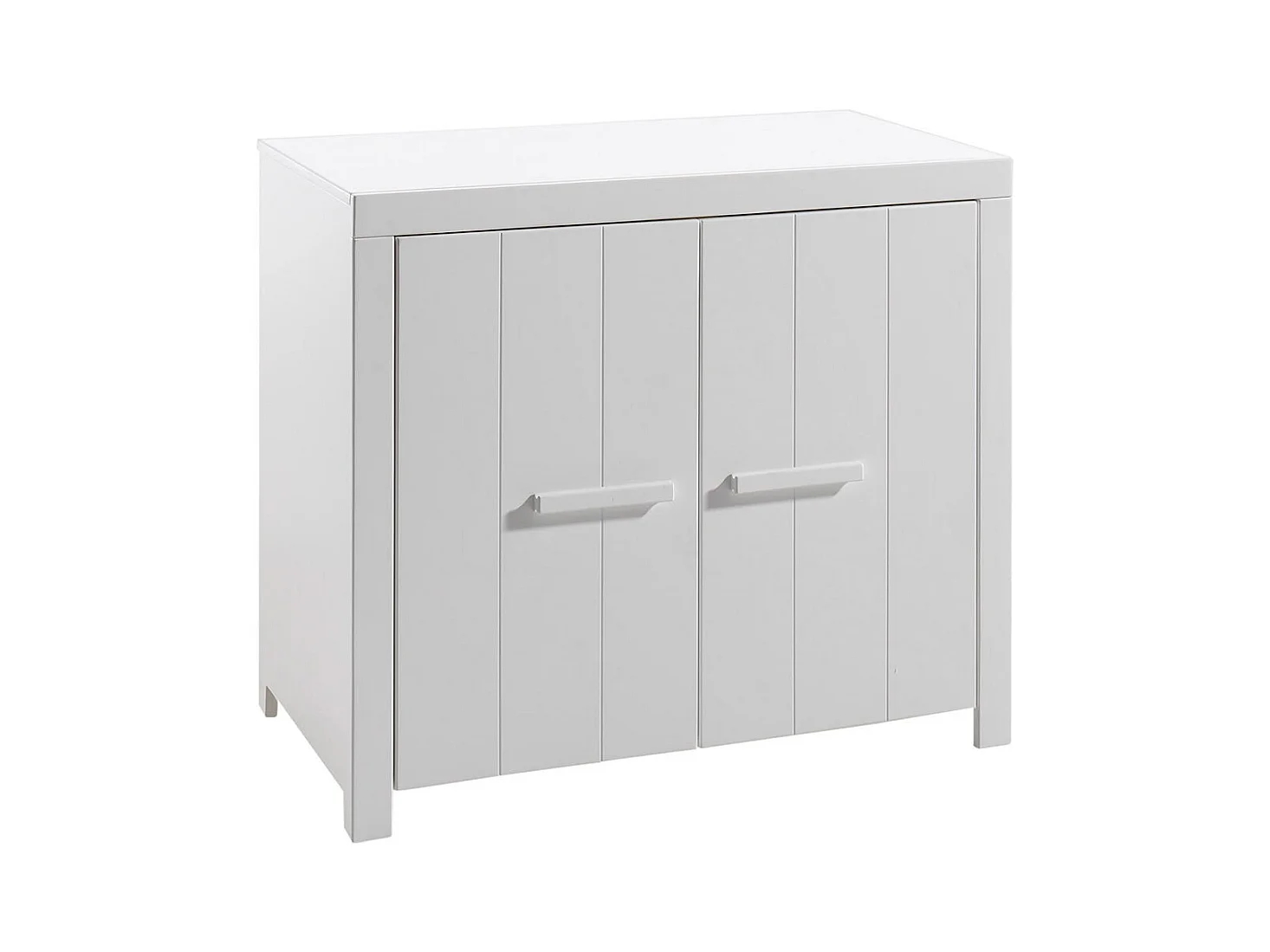 GASTON - Commode 2 Portes Laqué Blanc