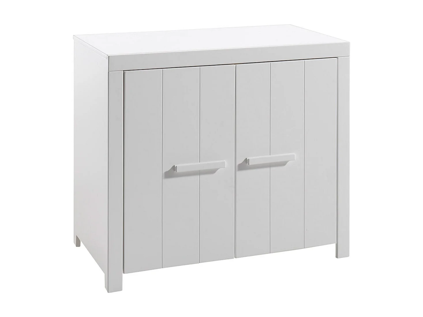 GASTON - Commode 2 Portes Laqué Blanc
