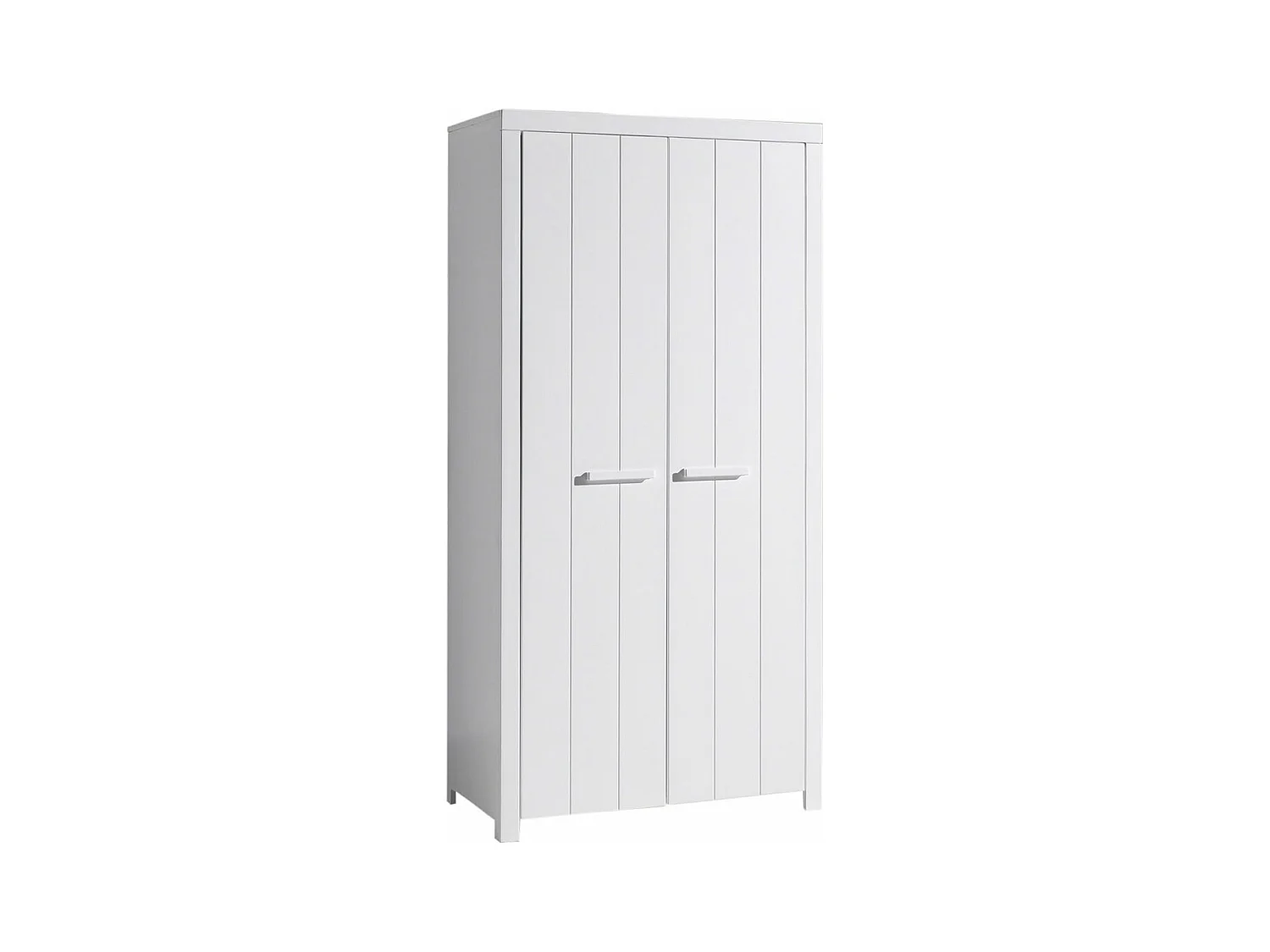 GASTON - Armoire 2 Portes Laqué Blanc