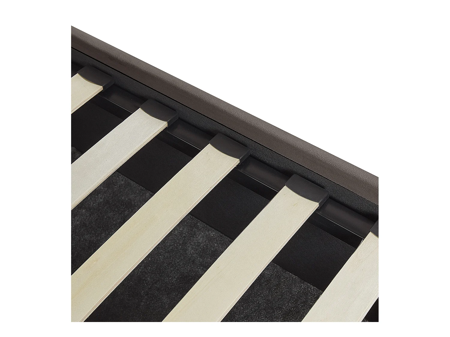 Cama baú Veludo VINCENNES 160 x 200 cm Taupe