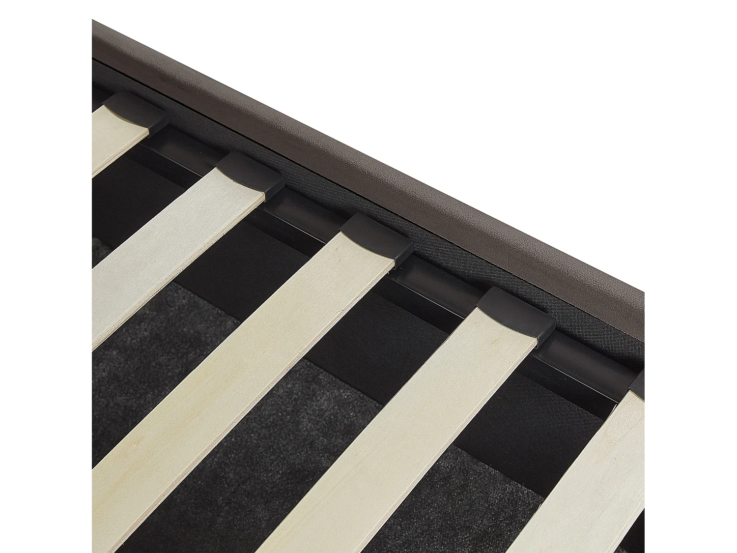 Lit ottoman Velours VINCENNES 140 x 200 cm Taupe