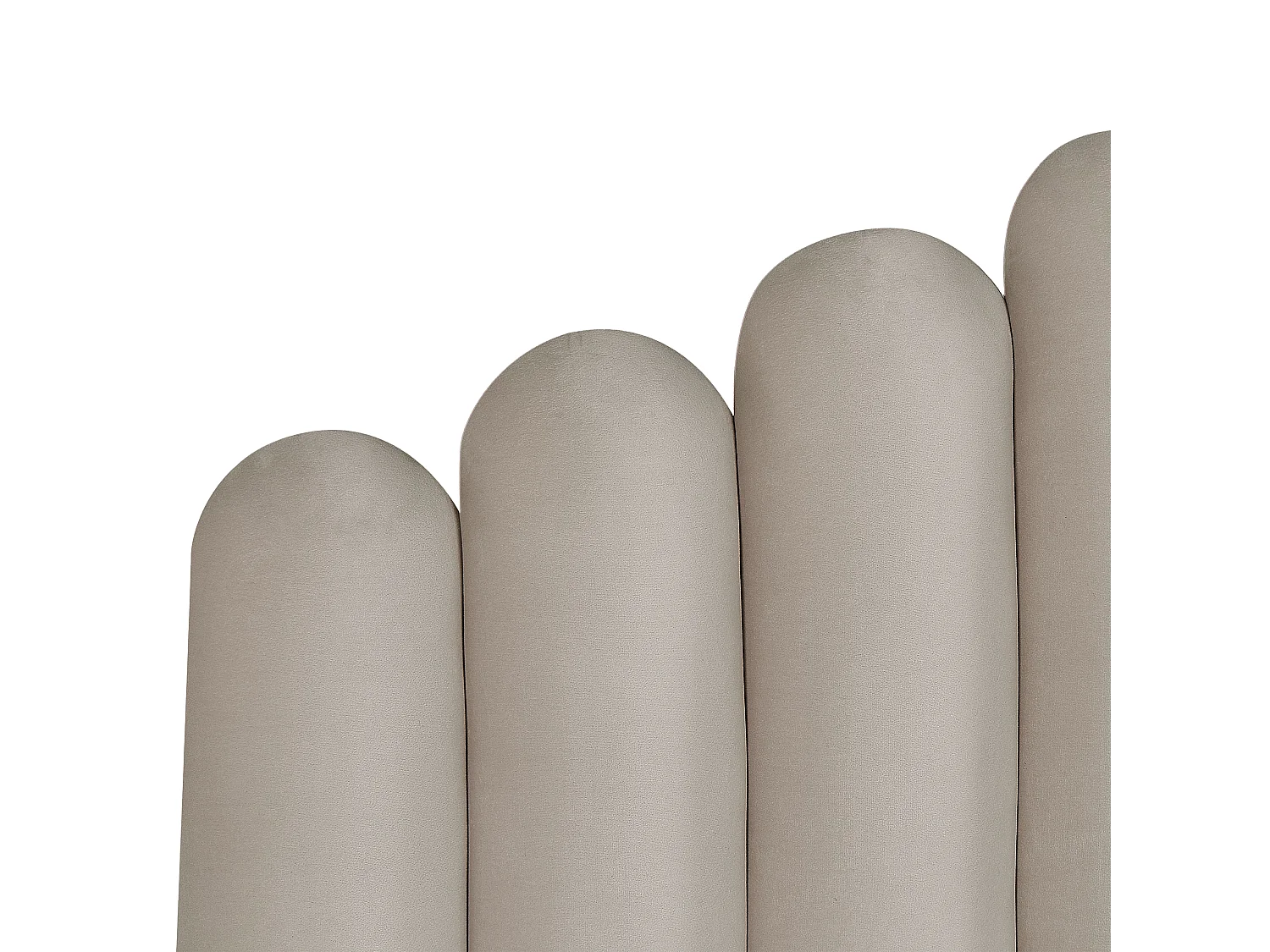 Lit ottoman Velours VINCENNES 140 x 200 cm Taupe