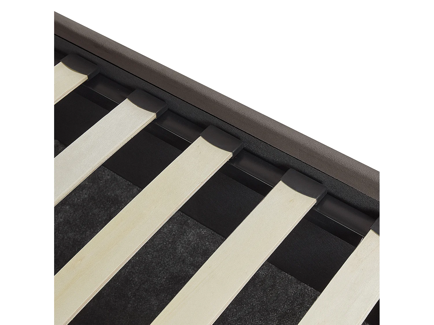 Lit ottoman Velours VINCENNES 140 x 200 cm Taupe