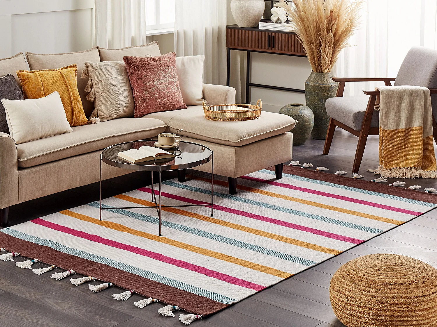 Tapis en coton multicolore 140 x 200 cm HISARLI