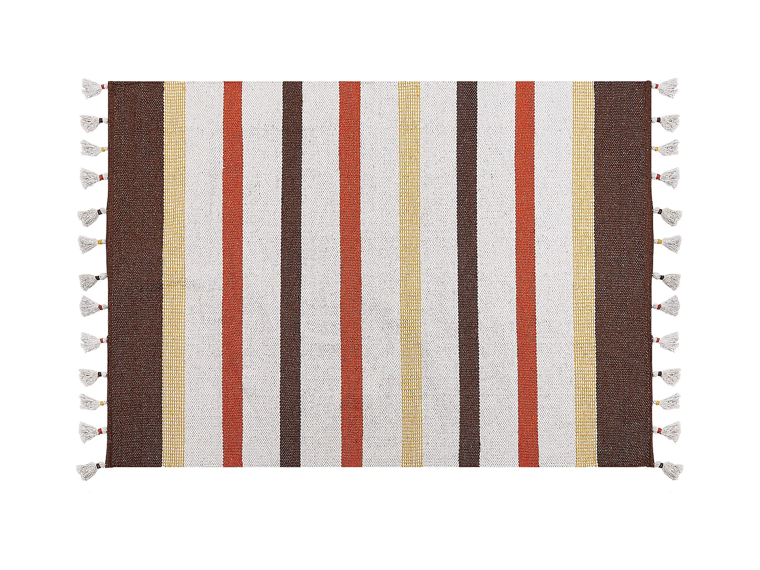 Dywan bawełniany 160 x 230 cm brązowo-beżowy HISARLI