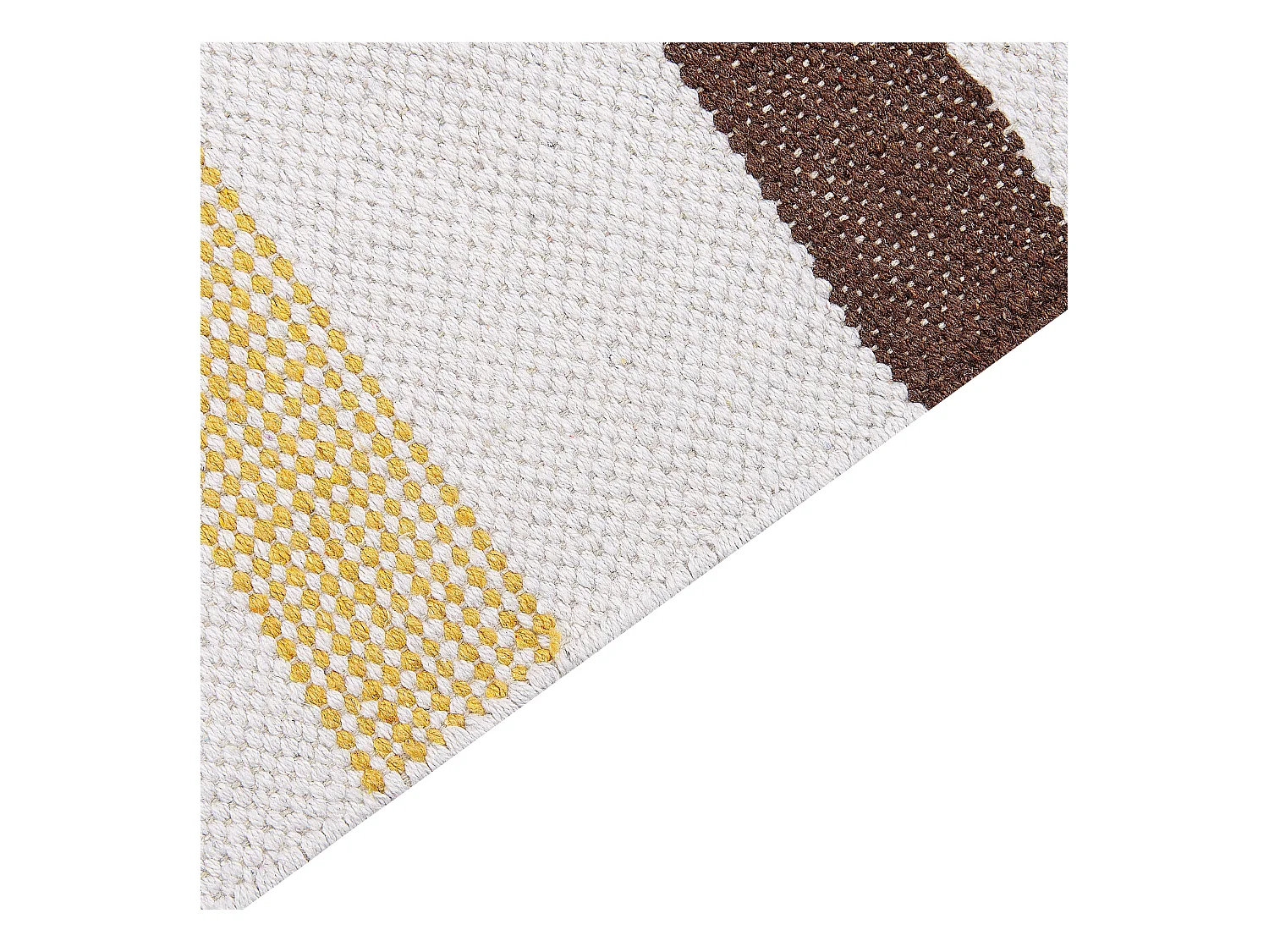 Dywan bawełniany 160 x 230 cm brązowo-beżowy HISARLI