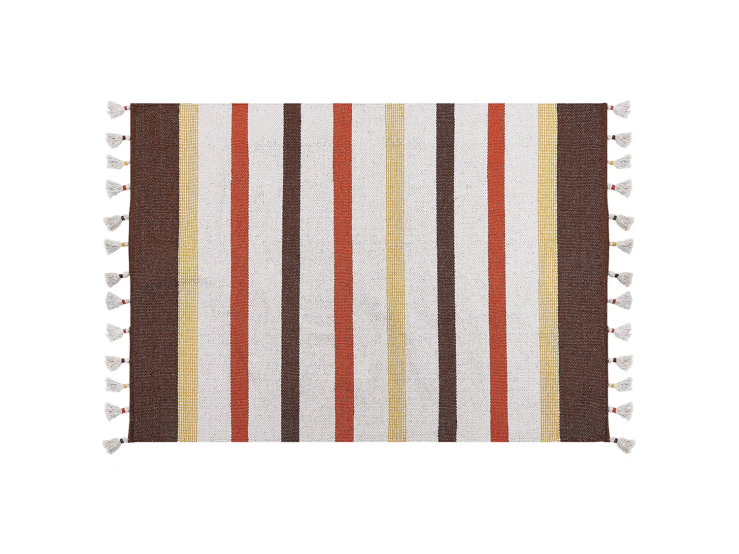 Tapis en coton marron et beige 160 x 230 cm HISARLI