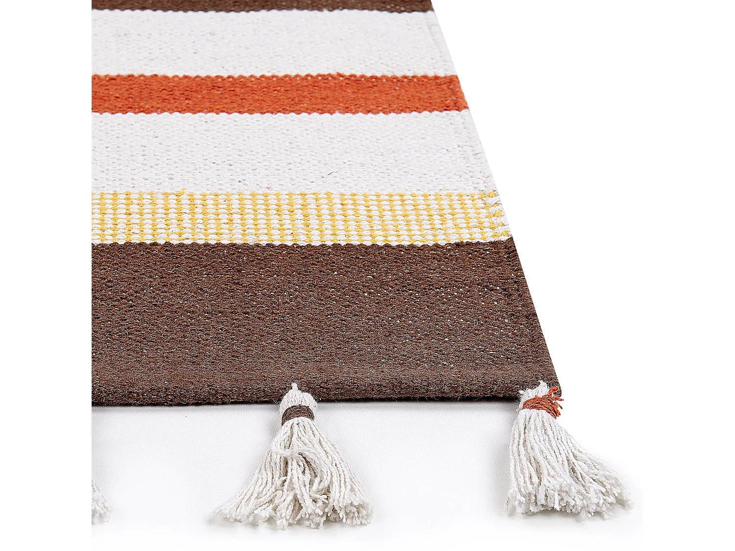 Tapis en coton marron et beige 160 x 230 cm HISARLI