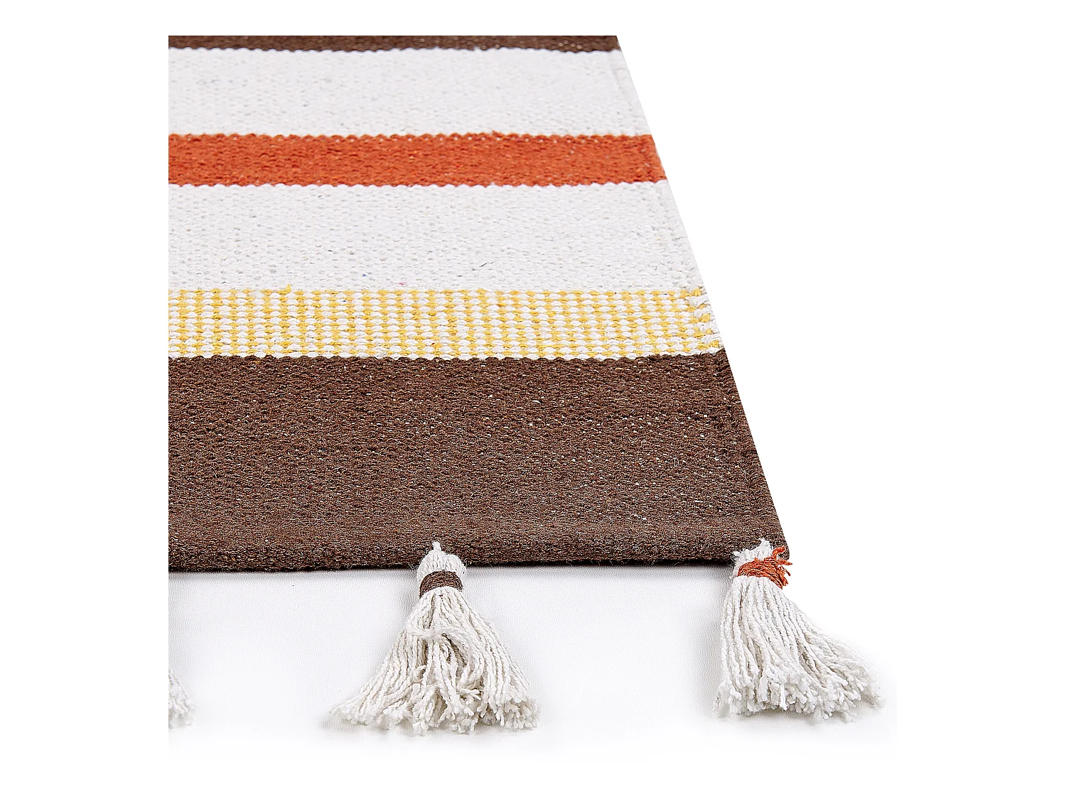 Dywan bawełniany 80 x 150 cm brązowo-beżowy HISARLI