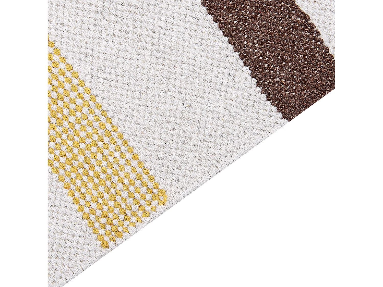 Tapis en coton brun et beige 80 x 150 cm HISARLI