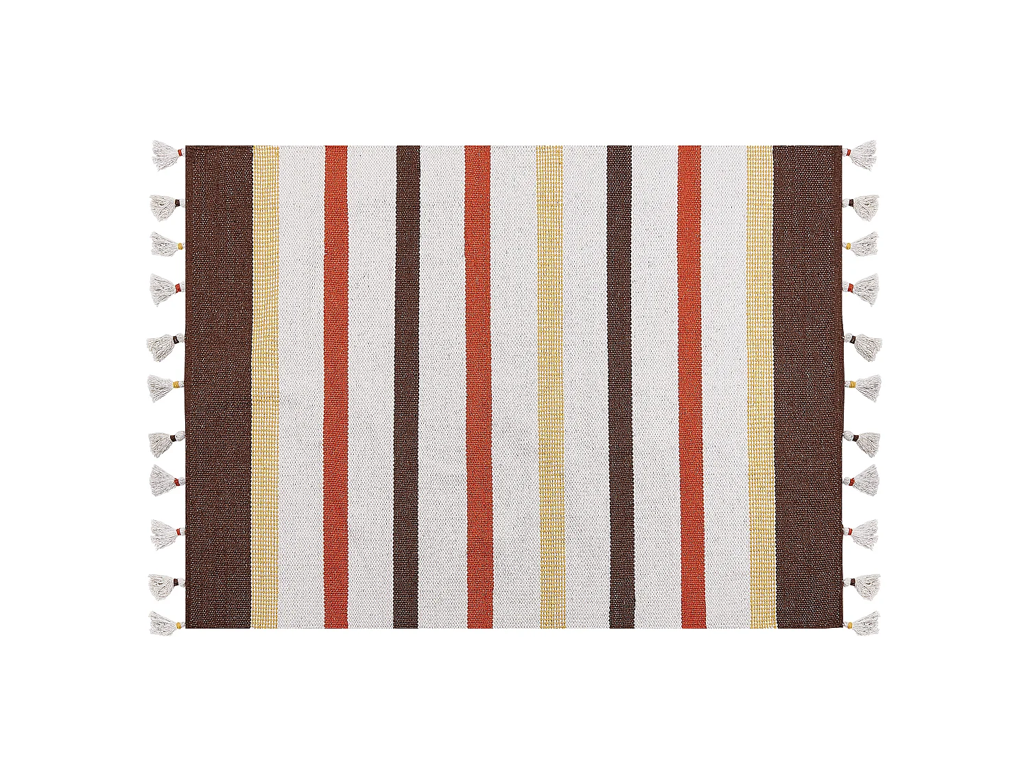 Tapis en coton marron et beige 140 x 200 cm HISARLI