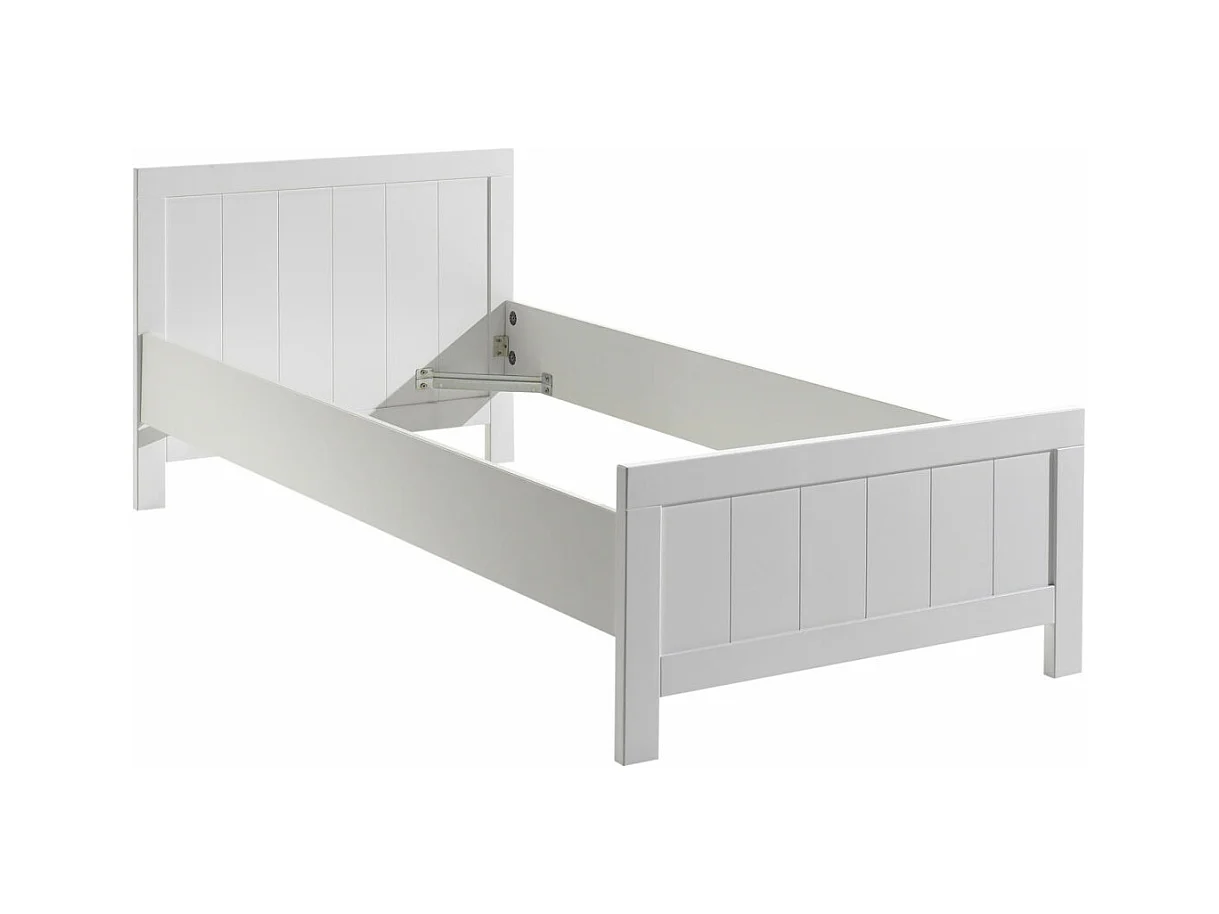 GASTON - Lit 90x200cm + Chevet + Armoire 3 Portes + Bureau