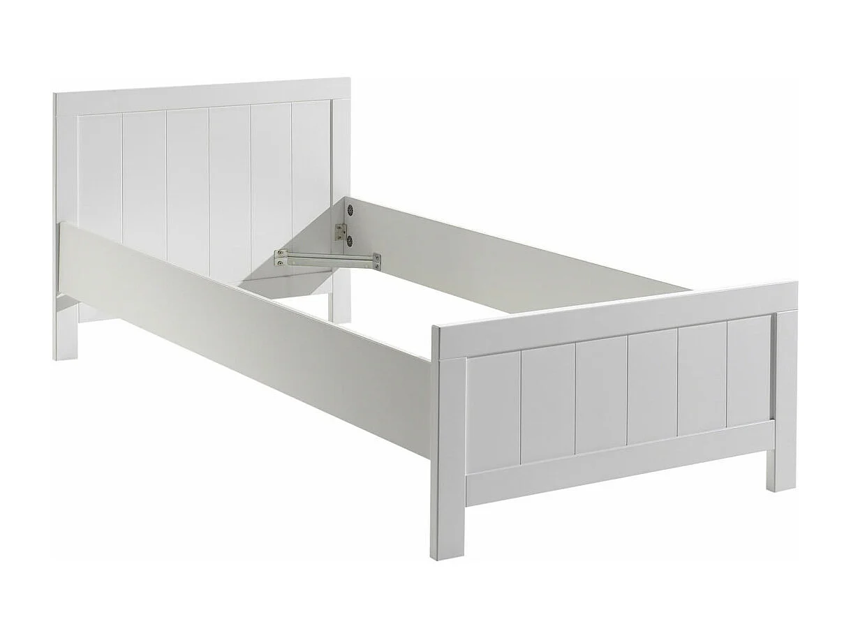 GASTON - Lit 90x200cm + Chevet + Armoire 3 Portes + Bureau