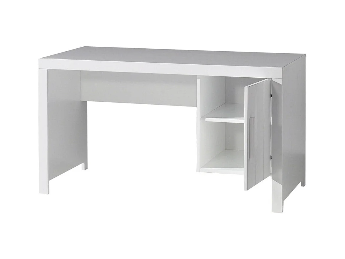 GASTON - Bureau 1 Porte Laqué Blanc