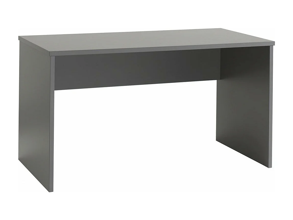 NASH DARK - Bureau Droit Anthracite 140cm avec Voile de Fond
