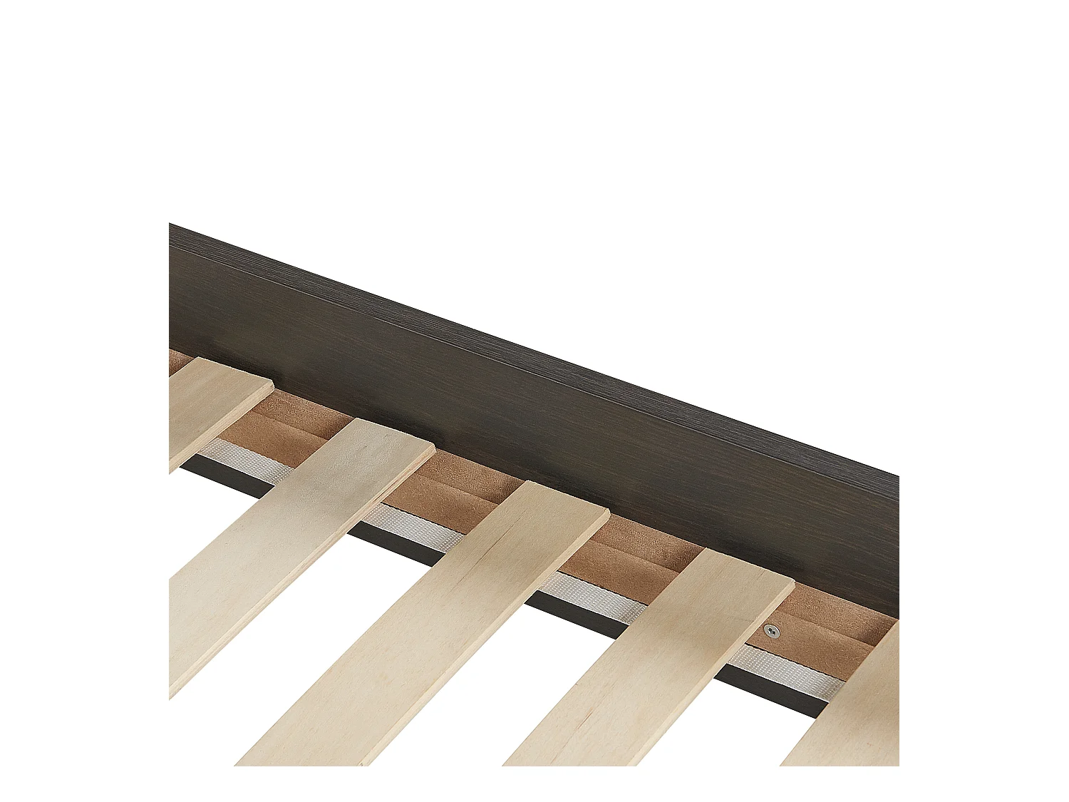 Lit avec sommier Rotin MONPAZIER 160 x 200 cm Noir