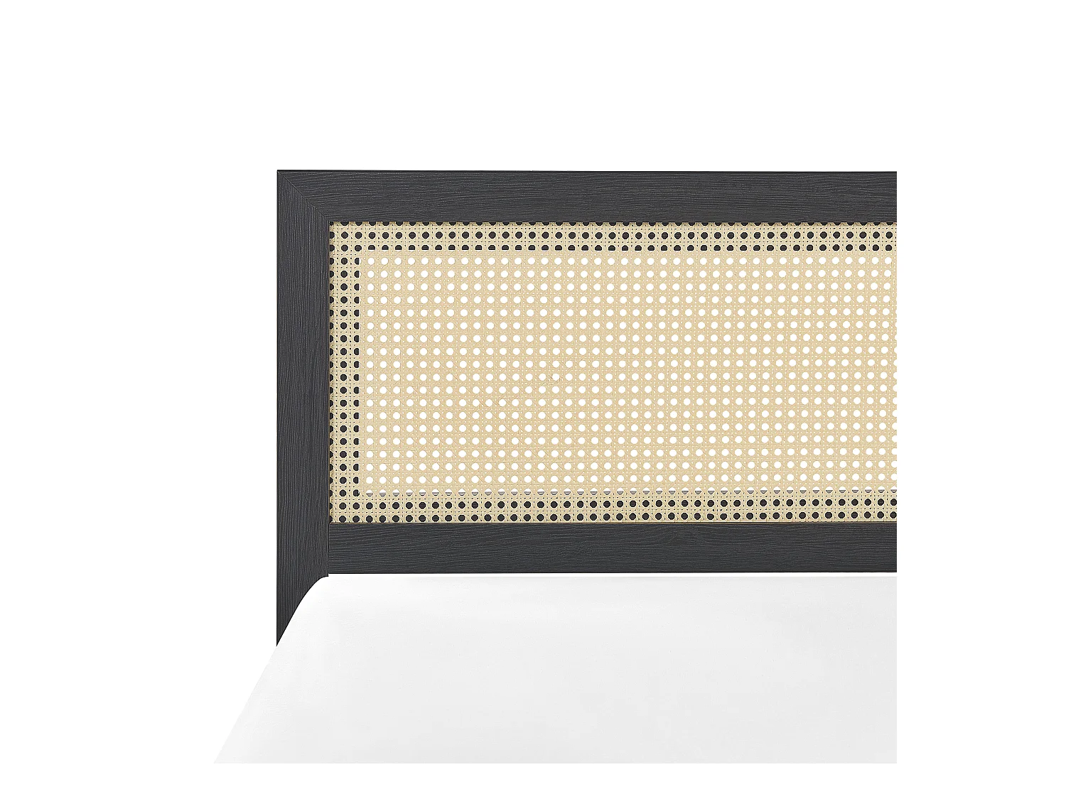 Lit avec sommier Rotin MONPAZIER 160 x 200 cm Noir