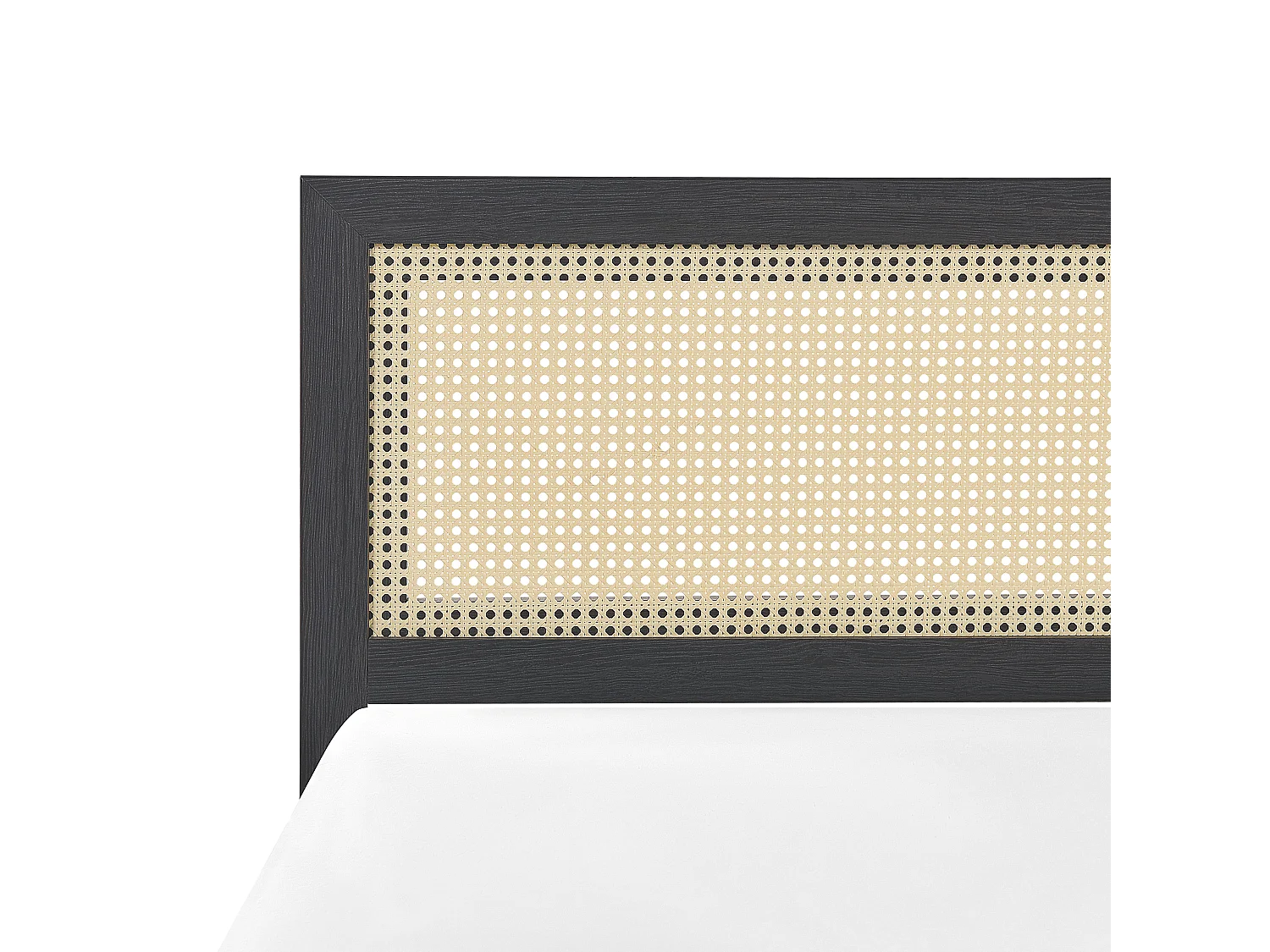 Bed Rotan MONPAZIER 160 x 200 cm Zwart