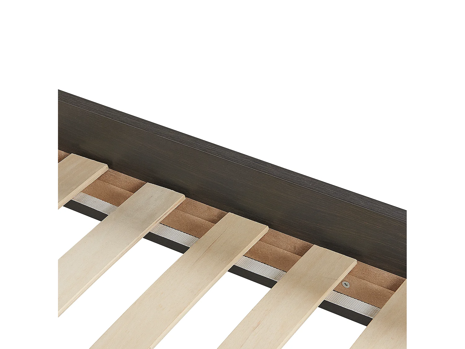 Lit avec sommier Rotin MONPAZIER 160 x 200 cm Noir