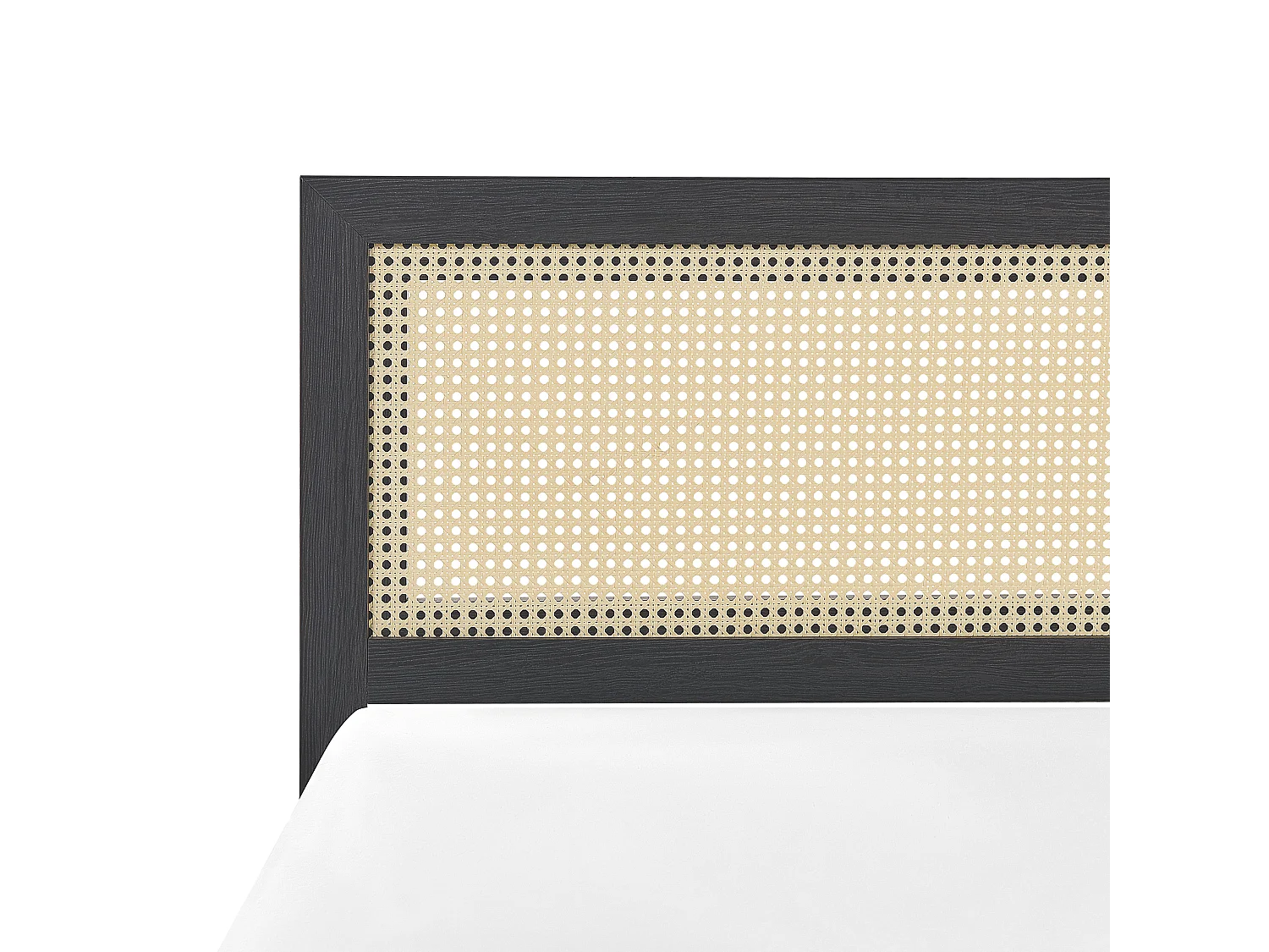 Lit avec sommier Rotin MONPAZIER 160 x 200 cm Noir