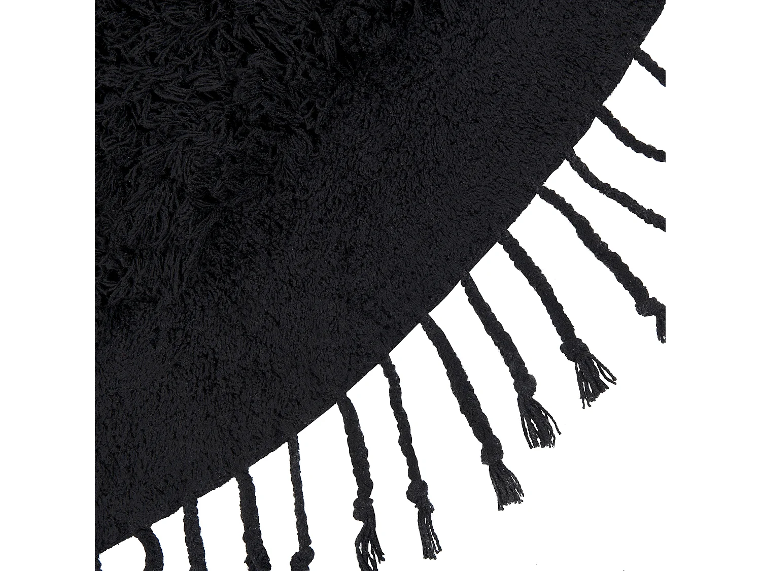 Tapete redondo de algodão preto ⌀ 140 BITLIS