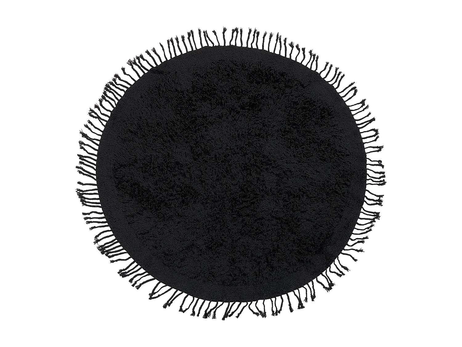 Tapis en coton noir ⌀ 140 cm BITLIS