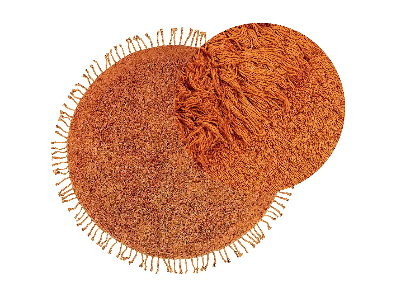 Tapis en coton orange ⌀ 140 cm BITLIS