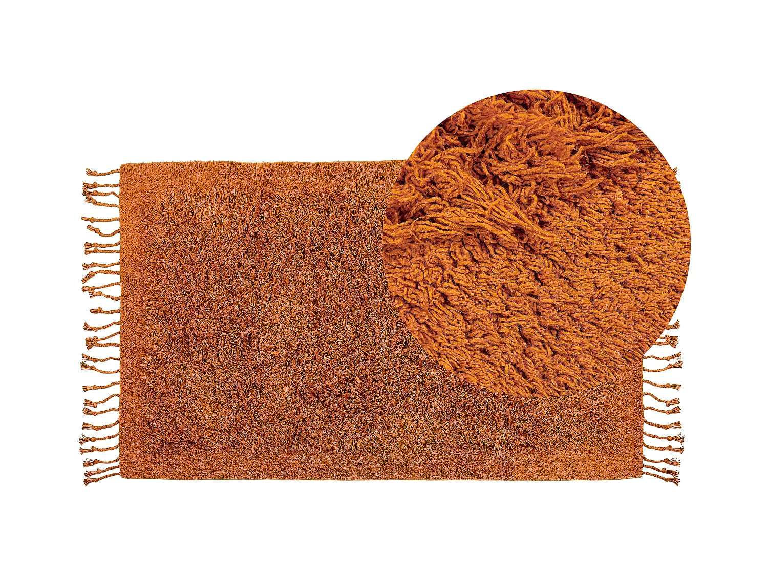 Vloerkleed katoen oranje 80 x 150 cm BITLIS