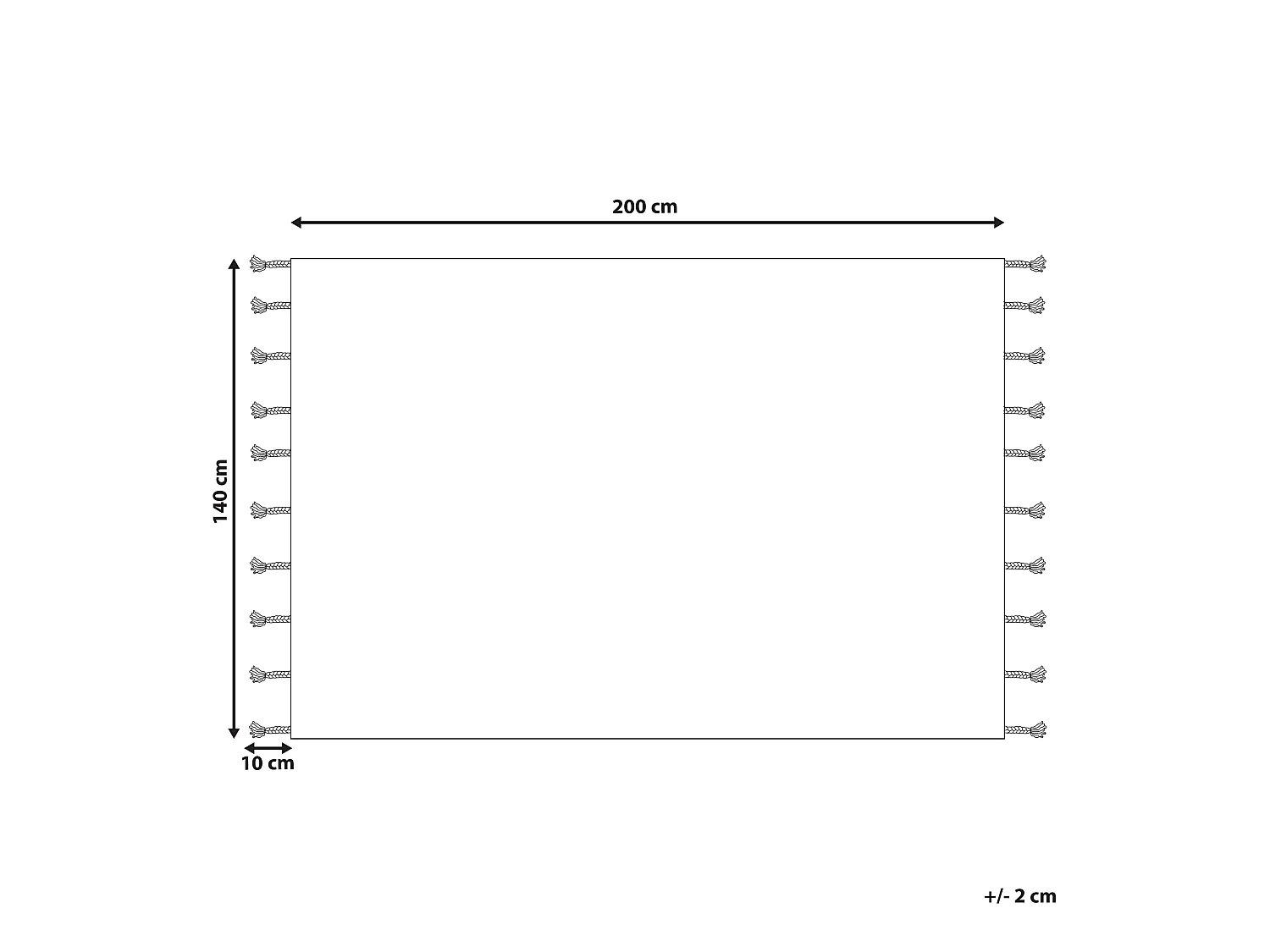 Vloerkleed katoen zwart 140 x 200 cm BITLIS
