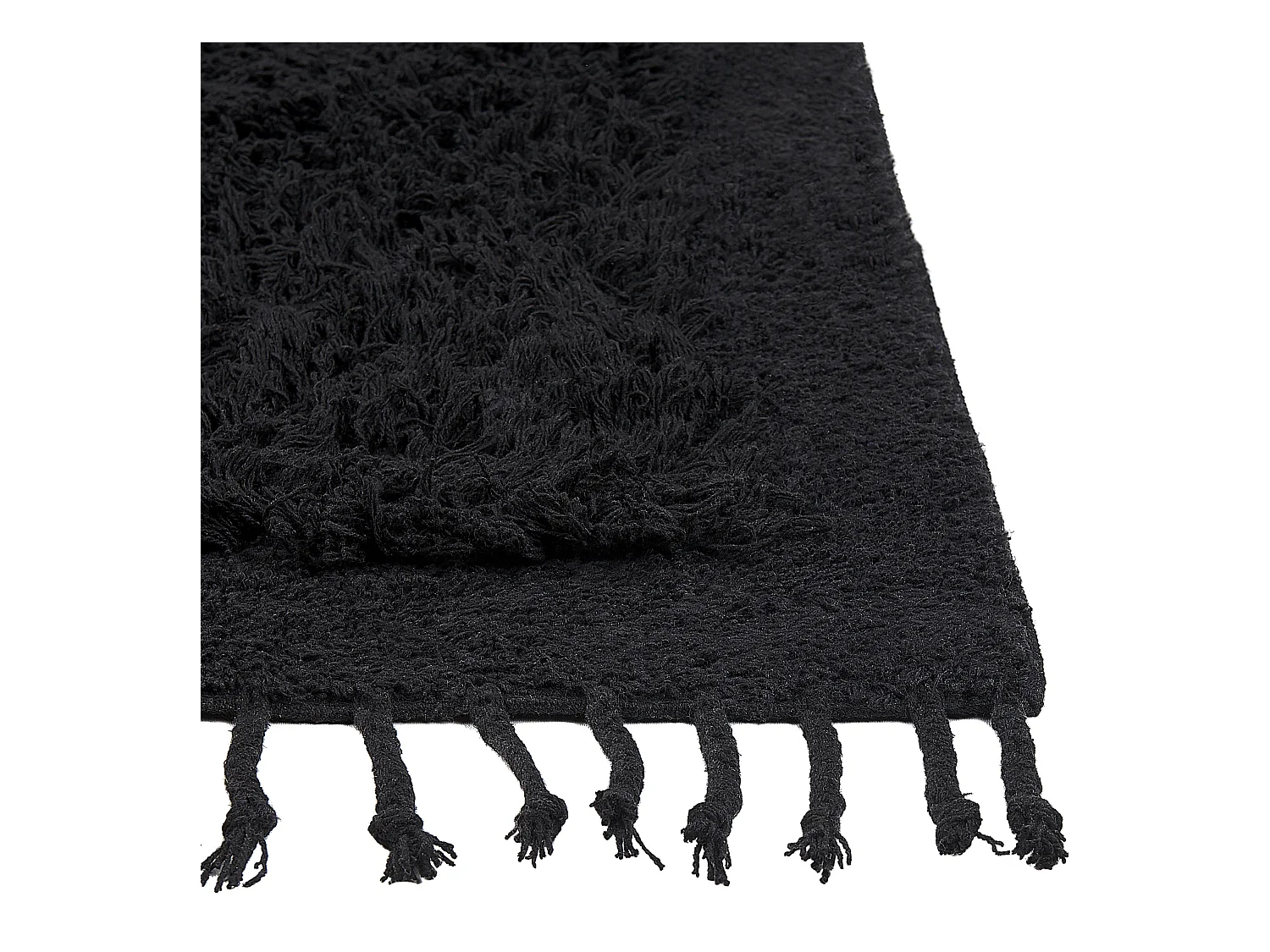 Alfombra de algodón negro 140 x 200 cm BITLIS