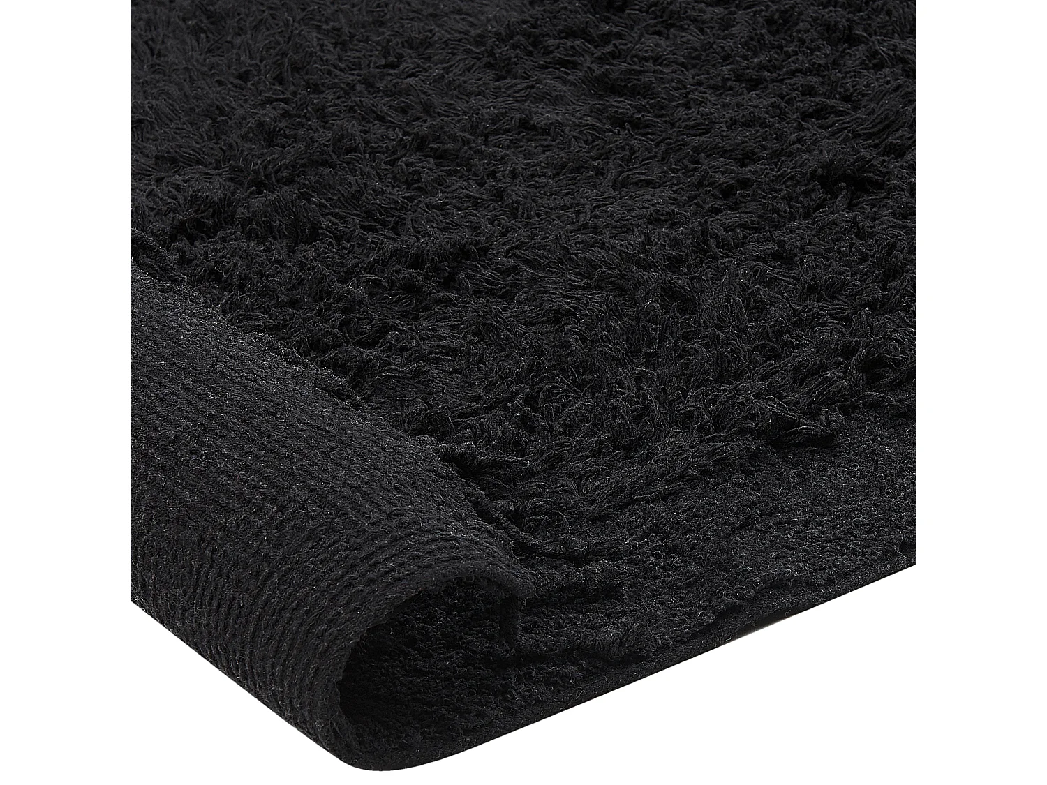 Vloerkleed katoen zwart 140 x 200 cm BITLIS