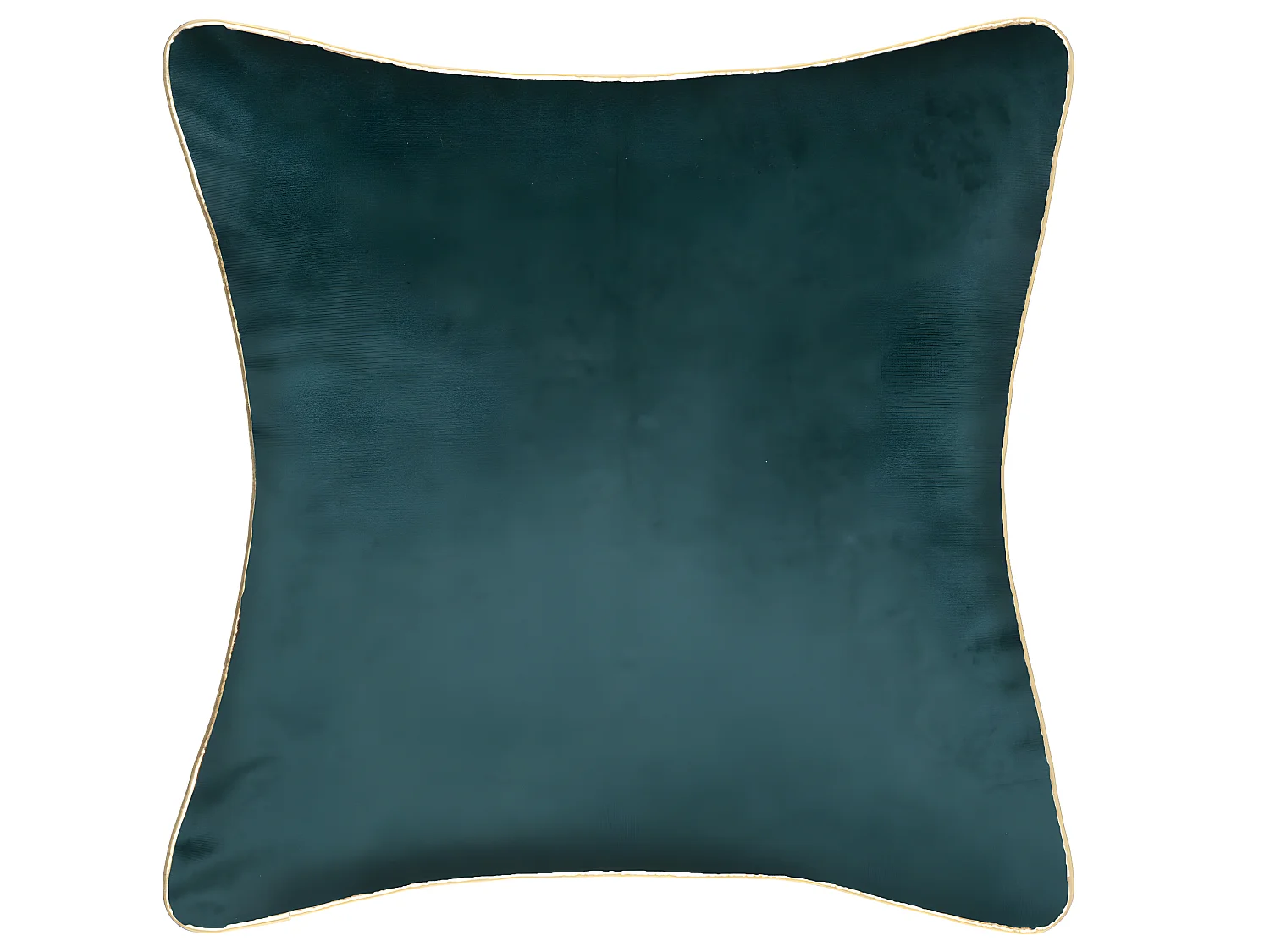 Housse de Coussin Velours Bleu Canard motif Or 40 x 40 cm