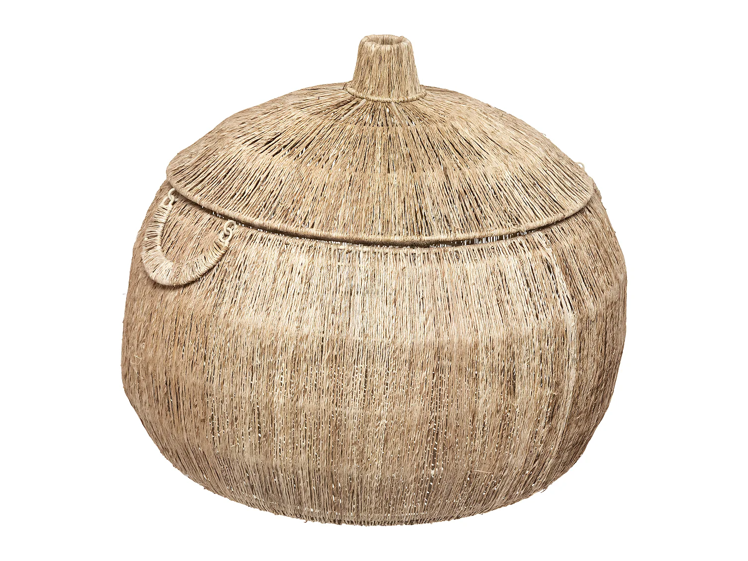 Set de 2 Paniers de rangement en Jute avec couvercle