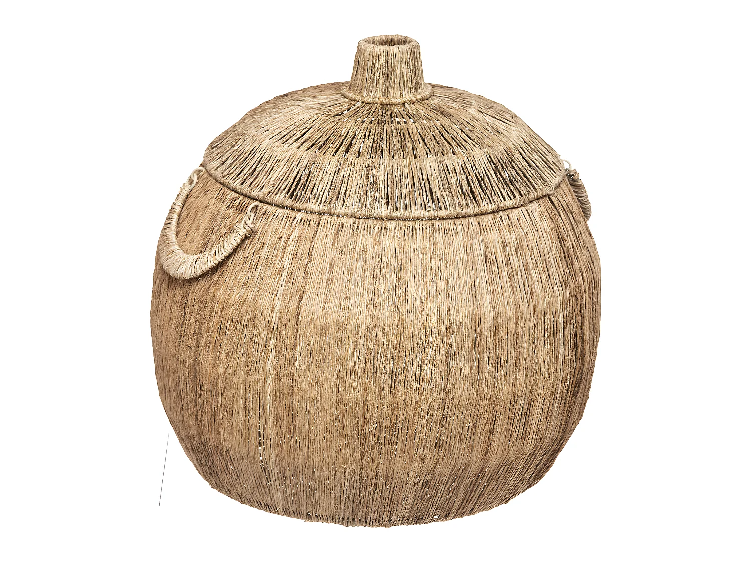 Set de 2 Paniers de rangement en Jute avec couvercle